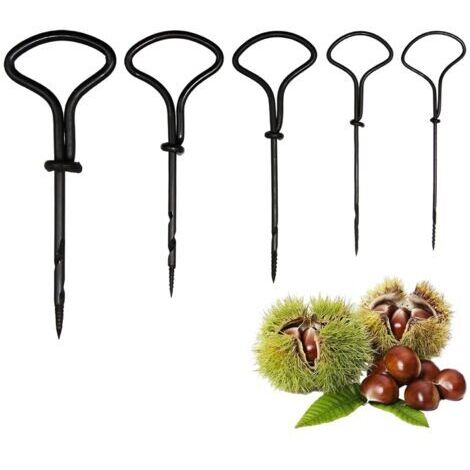 BUNTHAUS 5 Pièces Vrilles Manuelles pour Bois et Châtaignes, Mini Forets à Main de 1.5 mm à 5 mm, Outil de Perçage Manuel pour Bricolage Enfants DIY Automne Créations Artisanales Perçage de Trous Sécu