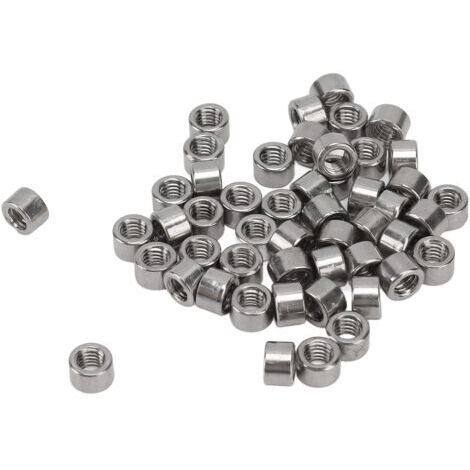 BUNTHAUS 50 écrous de raccordement ronds M4x0,7, longueur 4 mm, en acier inoxydable 304, robustes, pour la maintenance