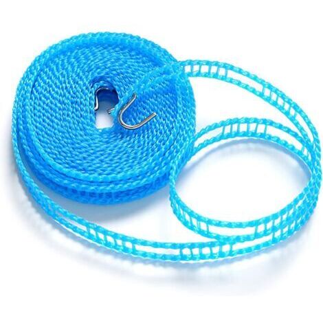 BUNTHAUS 5m Fil à Linge Extensible Extérieur Camping Antiderapante Portable Nylon Corde à Linge Voyage, Coupe Vent Corde à Linge Retractable Fil Etendage a Linge Exterieur