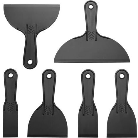 BUNTHAUS 6 Pack Putty Knife, Flexible Plastic Paint Scraper Tool for Spackling,Putty Knife Set, Spreader, Spackle Tool, Plastic Putty Knife Scraper, Scraper Tool, Putty Scraper
