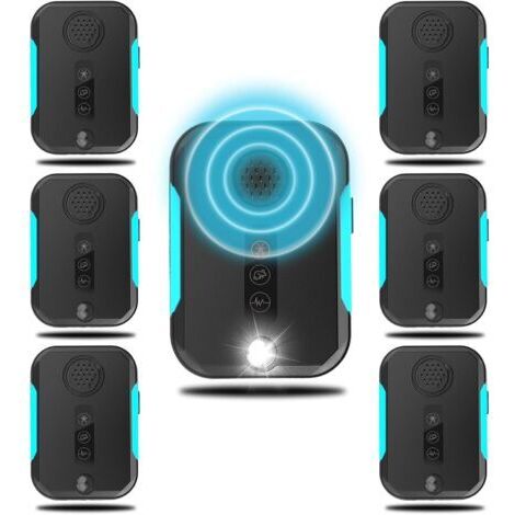BUNTHAUS 6 Pack Ultrason Souris et Rats Puissant à Large Portée, Répulsif Souris pour Intérieur avec Lumière LED, Ultrason Rongeur pour Maison, Appartement, Cave, Restaurant, Grenier, Garage