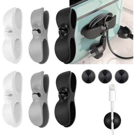 BUNTHAUS 6 Pièces Organisateur de Cable, Organisateur de Fil Electrique, Enrouleur Cable pour Electromenager Cord Organizer Organisateur Cordon pour Petits Appareils Cafetières Friteuses Juicers