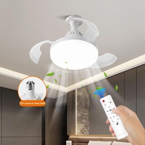 BUNTHAUS 60W Ventilateur de plafond moderne avec éclairage LED, silencieux et télécommandé, flux d'air à faible niveau sonore et vitesses réglables, idéal pour la chambre, l'appartement, la cuisine, l