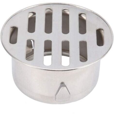BUNTHAUS (75 Bouche Plate)Siphon de Sol en Acier Inoxydable, Couvercle de Grille Rond Anti Blocage Rond, Crépines de Vidange de Balcon pour Salle de Bain, Cuisine, Salle de Bain
