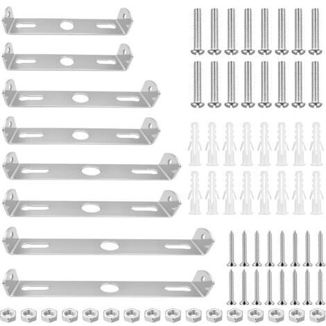 BUNTHAUS 8 PcsSupport de Fixation Plafonnier, Support de Montage pour Luminaires, 90100110120 mm Support de Plaque de Plafond Plaques de Lampe pour Plafonnier de Bureau Domicile, avec Vis