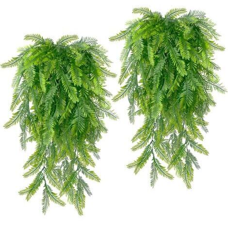 BUNTHAUS 8Pcs Plante Artificielle Tombante Fougère Artificielle Plantes Artificielles Suspendues Fausse Plante Verte Tombante Suspendue Fougère Plante Artificielle Décor Intérieur Extérieur Arche Jard