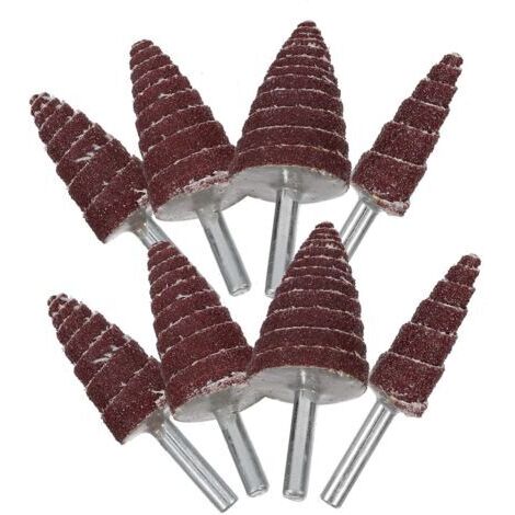BUNTHAUS 8pièces Roues à Lamelles Coniques Meules Abrasives De Rechange Assortiment De Roues Pour Outils Rotatifs Petites à Lamelles Rotatives Têtes De Meulage