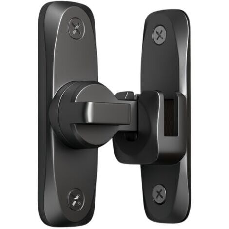 BUNTHAUS 90/180 Degrés Loquet de Porte Rabattable, Verrou Porte Loquet Porte Coulissante Fermeture Porte Coulissante Serrure Porte Coulissante Serrures de Portes Verrou de porte coulissante noir