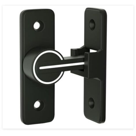BUNTHAUS (90 Degrés)Verrou Serrure de Fermeture Porte Interieure Coulissante de Lumineux, 90° Loquet de Crochet a Porte Bascule, Boulon de Verrouillage de Boucle Moraillon Antivol, pour Porte, Fenêtr