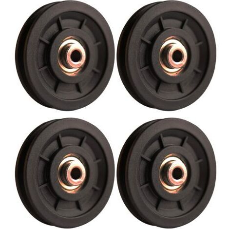 BUNTHAUS 90 mm Roulement Poulie Nylon, Poulie Musculation, Roue Universelle pour câble Machine Gym équipement Porte de Garage, Porte coulissante poulie