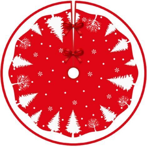 BUNTHAUS 90cm Jupe de Sapin de Noël, Jupe de Sapin de Noel, Rond Cache Pied Sapin de Noel CouvrePied de Sapin, Tapis de Sapin de Noel pour Décorations de Vacances de Fête