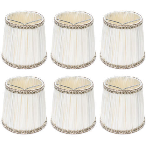 BUNTHAUS Abat-jour en tissu pour lustre moderne, couvercle de lampe de Table pour vis E14, accessoire pour la maison, 6 pièces