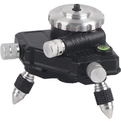 BUNTHAUS Adaptateur de Niveau Laser, connecteur de Base Rotatif à 360 degrés Support de trépied Standard en Alliage d'aluminium avec Filetage 1 4\"Compatible avec la Plupart des appareils