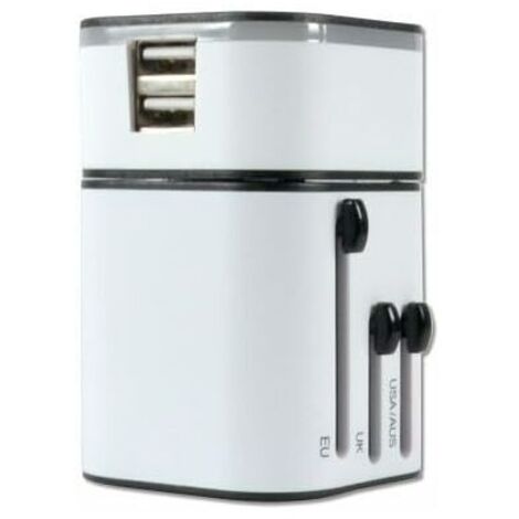 BUNTHAUS Adaptateur Secteur 5V 3.2 A pour MP3/Appareil Photo numérique/Téléphone Portable/GPS/Haut-Parleur Blanc
