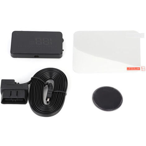 BUNTHAUS Affichage tête haute universel pour voiture, avertisseur de fatigue au volant, écran LED numérique 3,5 pouces pour véhicule essence, protocole OBD2