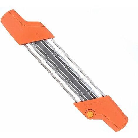 BUNTHAUS Affûteuse de chaîne de tronçonneuse 2 en 1 Easy File 3/8 \"/ 4.0mm, ensemble d'affûtage de dents rapide de pas de scie à chaîne avec poignées, convient à toutes les marques Chiansaw 3/8\" Pit