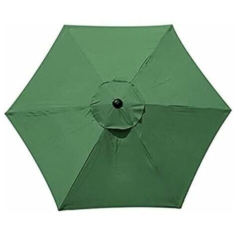 BUNTHAUS AIMOONSA Housse De Rechange pour Parasol - 6 Baleines - 2 M/2,7 M/3 M - Impermable - Anti-Ultraviolet - Tissu De Rechange (2.7M / 8.9Ft,Green)