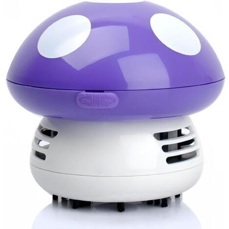 BUNTHAUS Alimenté par batterie (non incluse), Mignon Mini Champignon Bureau Table poussière Aspirateur à Main Sweeper