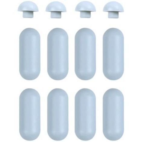 BUNTHAUS Amortisseur Universel WC,12 PCS Tampons pour abattant de WC,Tampon Universel pour Siège de Toilette Kit D'amortisseurs,Abattant WC Tampon de Remplacement de Toilette Pour la maison,le bureau 