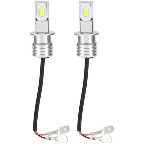 BUNTHAUS Ampoule H3, 80 W, 8000 K, boîtier en aluminium, ampoule universelle pour feux de brouillard, éclairage blanc pour voiture