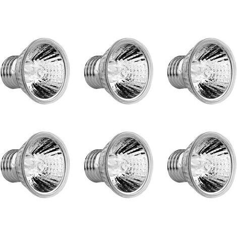 BUNTHAUS Ampoule Lamp Chauffante Tortue, UVA UVB 75W E27 Ampoule Reptile Chauffage Ampoule Lampe pour Reptile Aquarium Spectre Complet Ampoule Halogène pour Reptiles Lézard Tortue-6 pièces