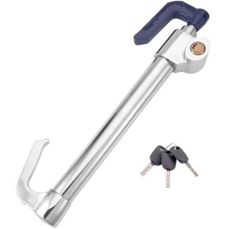 BUNTHAUS Antivol Volant, Canne Antivol Voiture, Bloque Volant Auto, FabriquÉ en Acier Inoxydable, avec 3 Clés (Gris)