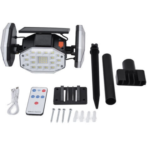 BUNTHAUS Applique Solaire 164 LED IP65 tanche 2000LM Haute Luminosité Lampe Solaire Décorative pour Jardin Cour