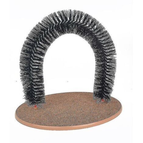 BUNTHAUS Arch Pet Cat Auto Groomer Avec Base Ronde En Molleton Chat Jouet Brosse Jouets Pour Animaux De Compagnie Gratter Les Dispositifs