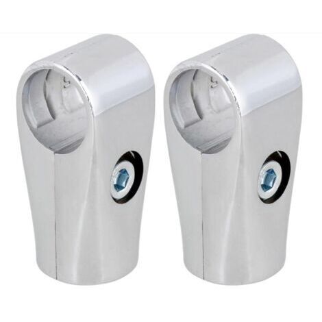 BUNTHAUS Argent 25 mm Diamètre intérieur et étagère pour affichage d'échafaudage connecteur de tuyau en aluminium Fixations Lot de 2