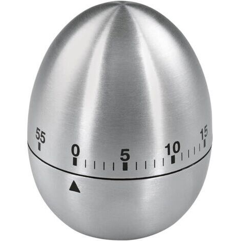 BUNTHAUS Argent Minuteur à œuf (avec fonction minuterie, sablier, en acier inoxydable)