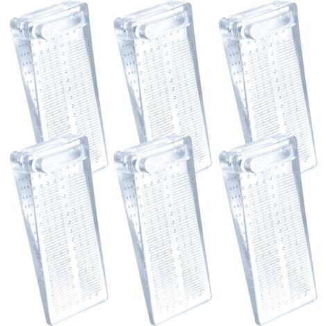 BUNTHAUS Arrêts de Portes 6pcs Antidérapante Cale Porte au Sol avec Hauteur Réglable cale porte caoutchouc souple Cale Porte de PVC Bloque Porte Sol Pour Tapis, Béton, parquets