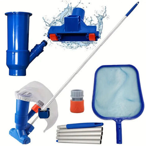 BUNTHAUS Aspirateur de Piscine, Kit d'entretien pour Piscine, Epuisette Piscine, Aspirateur de Piscine Kit de Nettoyage pour Piscines, Fontaines, Baignoires
