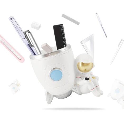 BUNTHAUS Astronaute porte-stylo bureau mignon Spaceman crayon organisateur, Ensoleillé