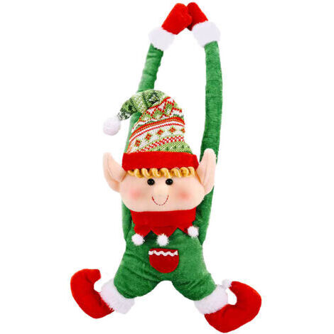 BUNTHAUS Attaches de boucle de rideau de noël, Clip de support de bonhomme de neige elfe de noël, Clip de boucle de noël, décoration de fenêtre（vert）