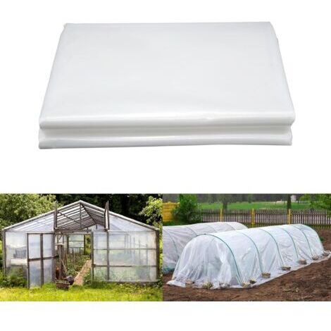 BUNTHAUS Bâche de Serre 3 X 2m, Film Polyéthylène de Bonne Qualité, Film de Serre Tunnel pour Couvrir Les Jardin, Légumes und Tomate(100gsm)
