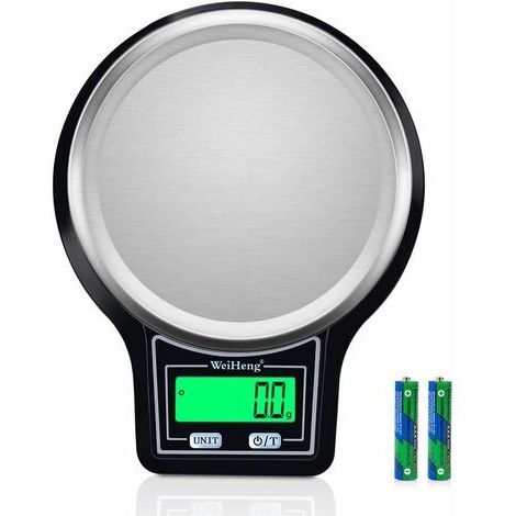 BUNTHAUS Balance de Cuisine 5Kg/ 0,1g[Mise à Niveau], Haute PréCision Balance Alimentaire Électronique, Plateforme En Acier Inoxydable Avec Multifonction Pour Peser,Affichage LCD,PréCision Jusqu'à 0,1
