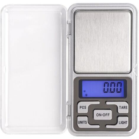 BUNTHAUS Balance de Cuisine Électronique de Haute Précision 0.01g 500g, Mini Balance de Précision avec Écran LCD Rétroéclairé, 5 Unités et Fonction Tare, pour Nourriture, Voyage, Médicaments, Bijoux