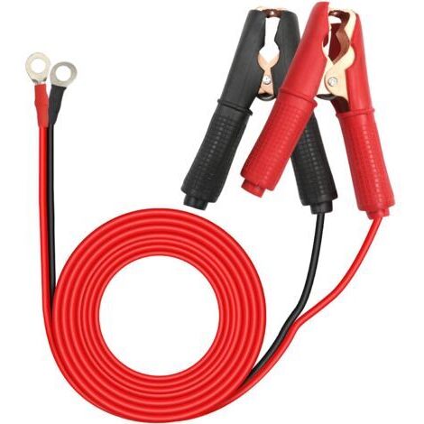 BUNTHAUS Batterie 12V-24V Pinces Crocodiles Voiture Pince pour Cable Batterie 30A 14AWG, for Automotive Battery Other Equipment (1.8m)