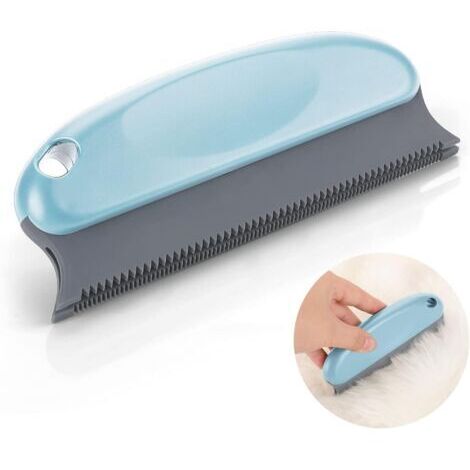 BUNTHAUS (bleu clair)Brosse anti poils d'animaux domestiques brosse anti peluches pour chien peigne anti poils de chat brosse en pour canapé tapis vêtements couvertures lit de voiture