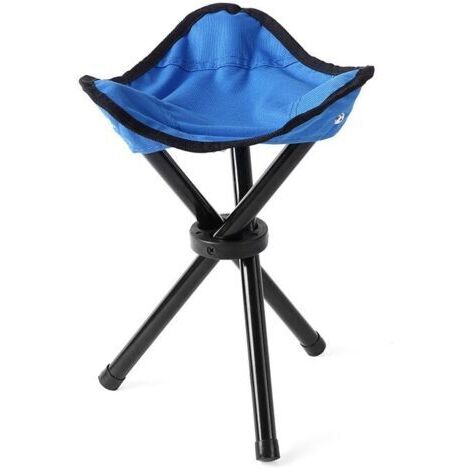 BUNTHAUS (Bleu) Tabouret de camping pliant, tabouret de camping pliant ultra léger et portable, siège de chaise de pêche durable et confortable pour la pêche, la randonnée, le jardinage, la plage et l