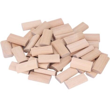 BUNTHAUS Bloc d'insertion de bouchon de cheville en bois de hêtre pour l'épissure de meubles de travail du bois 6x20x40MM 50 pièces