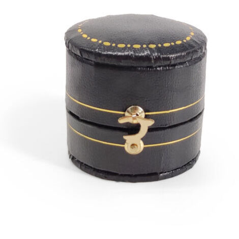 BUNTHAUS Boîte à bagues vintage bijoux présentoir organisateur boîte sortie en cuir PU(noir)