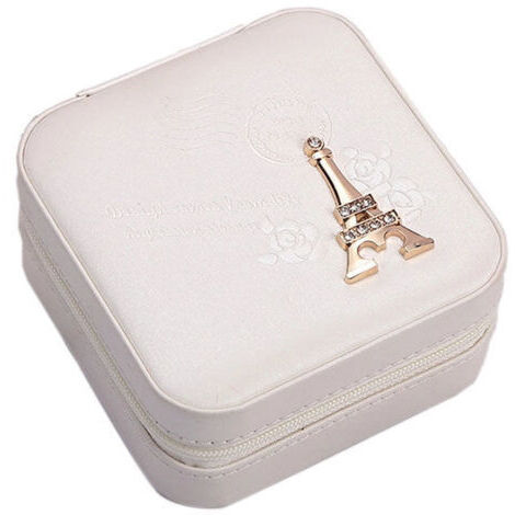 BUNTHAUS Boîte à bijoux de voyage avec miroir Mini boîte cadeau pour femmes filles Petite boîte de rangement portable pour bagues, boucles d'oreilles, colliers, bracelets
