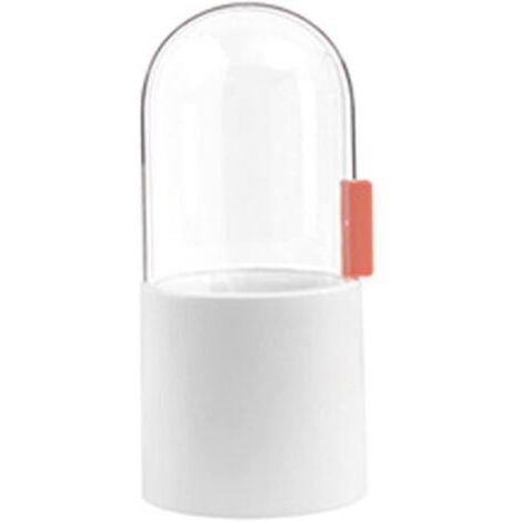 BUNTHAUS Boîte de rangement maquillage pinceaux organisateur cosmétique Boîtier porte-stylo avec perles couvercle pour coiffe vanité comptoir blanccoussin à ongles coussin à ongles-Ensoleillé