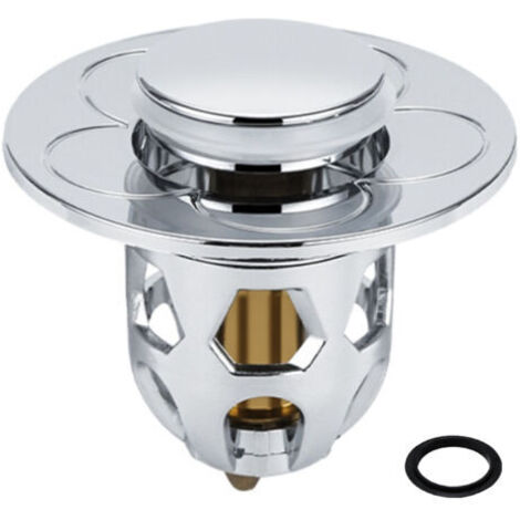 BUNTHAUS Bonde de Lavabo Universel Pop Up,Bonde de Lavabo Pop-Up avec Filtre Anti-Clogging,Flitre de Vidange Anti-Bloqué,Bouchon Baignoire pour Lavabo Cuisine,Flitre Cheveux-Orifice