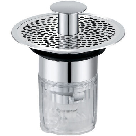 BUNTHAUS Bonde Lavabo Universel, Bouchon de Lavabo Pop-Up, Bonde de Lavabo avec crépine Anti-colmatage, Bouchon Lavabo Universel avec Valve à Eau magnétique 34-38mm