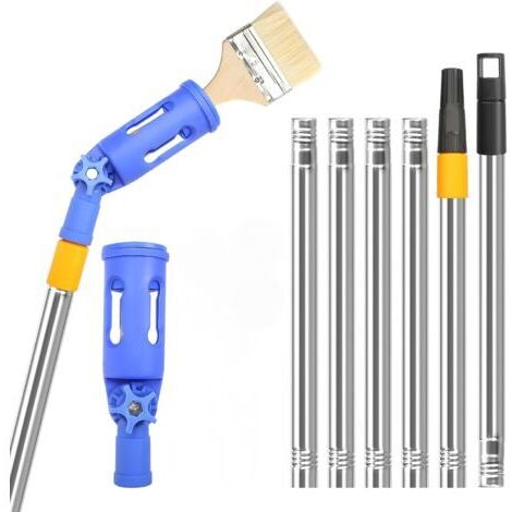 BUNTHAUS (Brosse non incluse) Rallonge de Pinceau Peinture Pinceau Multi Angle, Extension de Pinceau Télescopique, Poteau d'Extension pour Rouleau de Peinture pour Peinture Murale Peindre Des Plafonds
