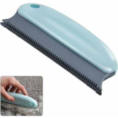 BUNTHAUS Brosse pour épiler les poils pour animaux domestiques Épilateur de poils de chat Épilateur professionnel pour canapé, meubles, moquette, vêtements, couvertures, voiture, lit (Bleu cycle)