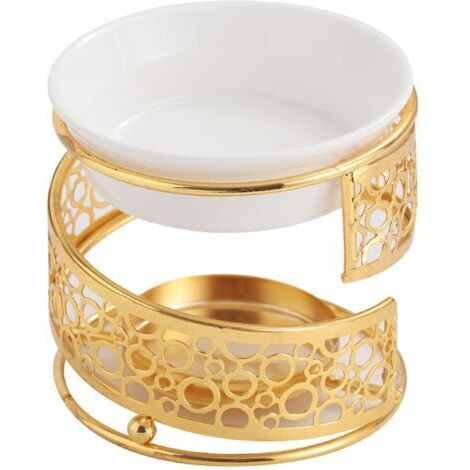 BUNTHAUS Bruleur Bougie, Diffuseur d'Huiles Essentielle, Brûleur Fondant Cire Parfumée, Lampe à Parfum, Brûleur Tartelette avec Porte-Bougie, Aromathérapie pour Décoration Maison, Méditation