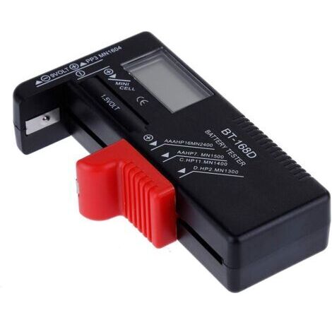 BUNTHAUS BT-168D testeur de tension numérique batterie universelle affichage de la batterie numérique pour AAA, AA, C, D, 1.5V, chargeur, pile bouton